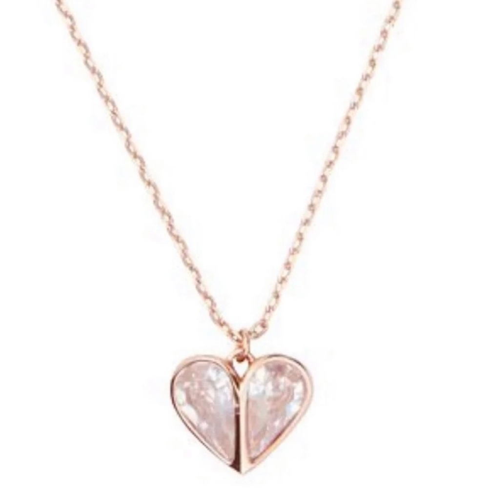 $78 Kate Spade Rock Solid Stone Rose Heart Necklace